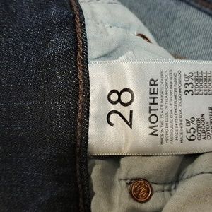 MOTHER size 28 The Cruiser fitted flare raw hem